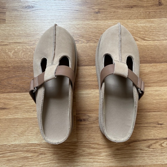 UGG Women’s Goldenstar Hi T-Strap Suede Platform Mary Jane Slip On Clogs - Picture 10 of 14